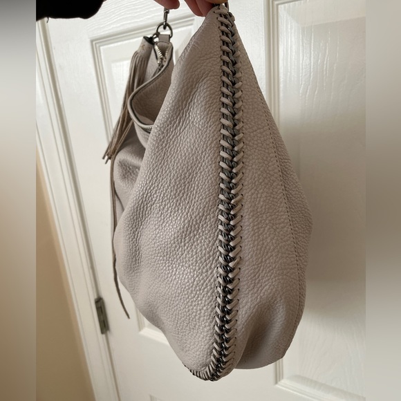 Rebecca Minkoff Hobo in Stone Putty Beige Leather with Tassel - Picture 5 of 13